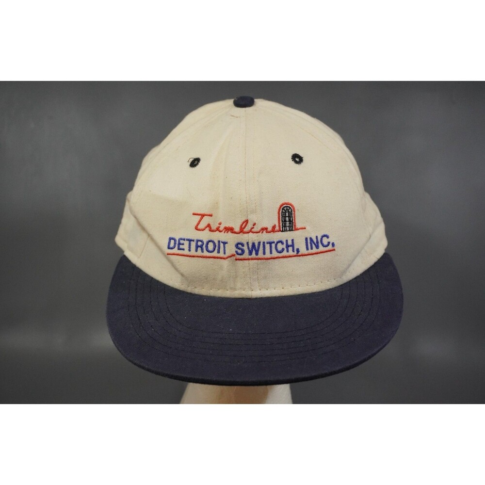 Vintage Detroit Switch Inc Trimline Hat Roxxi USA Made Snapback Cap Vtg 2 Tone